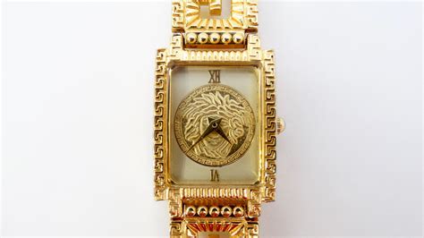 versace greek key watch|Gianni Versace 1990s Greek Key Wrist Watch .